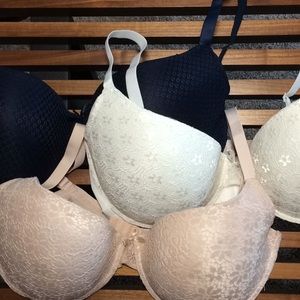 NWOT Laura Ashley Set/3 Bras 40DD